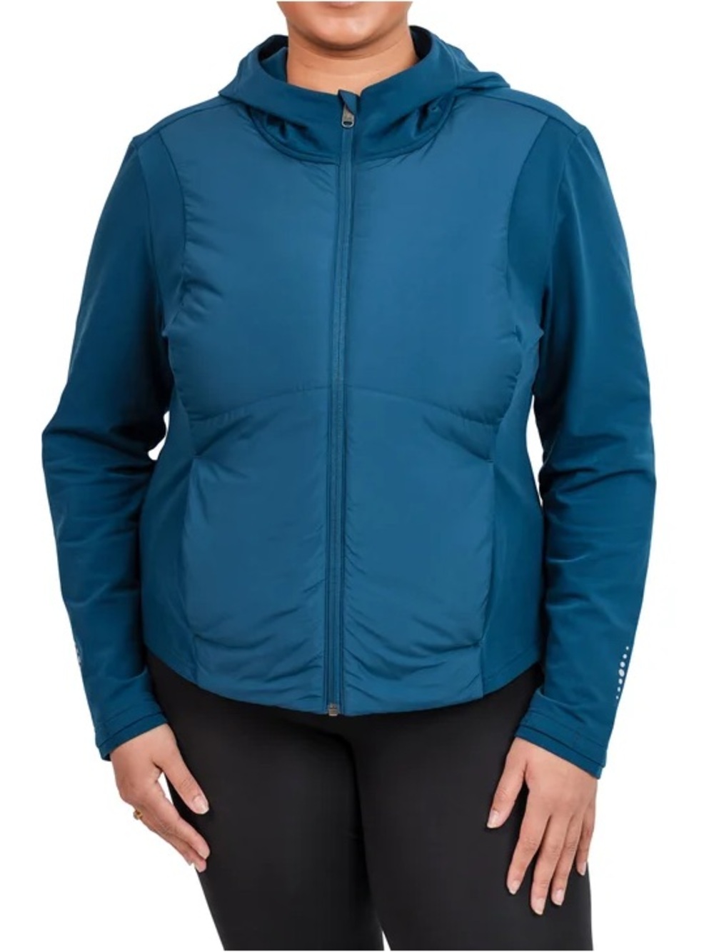 Women’s Teal Hooded Jacket - Lightweight Insulated
